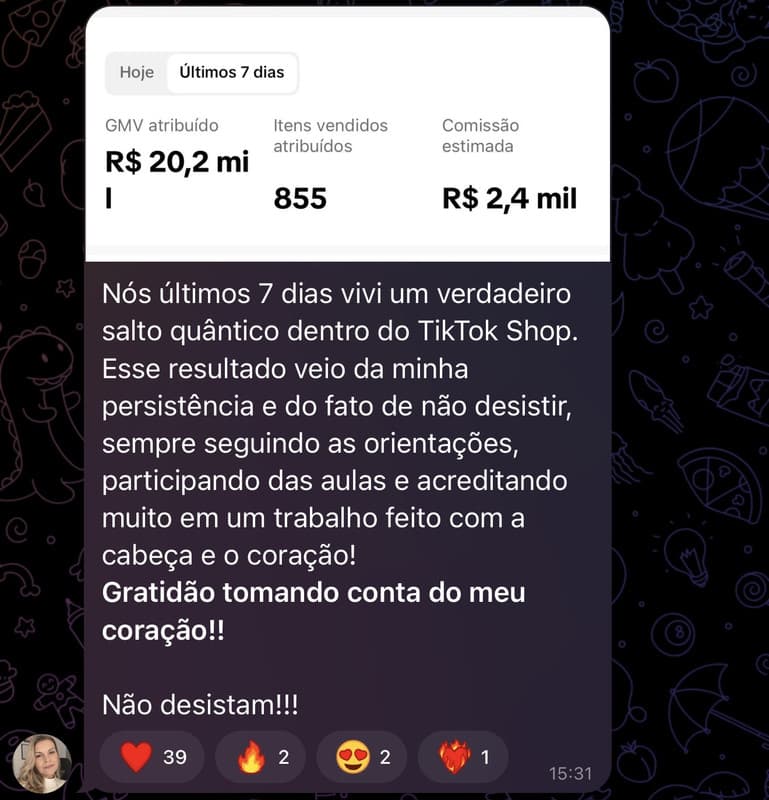 Print de resultado de aluno