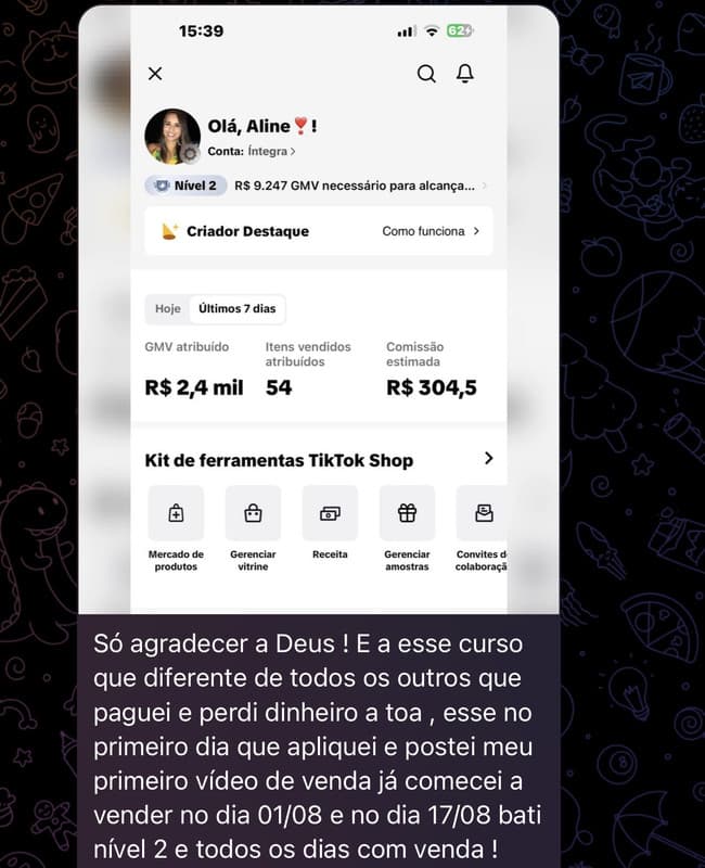 Print de resultado de aluno